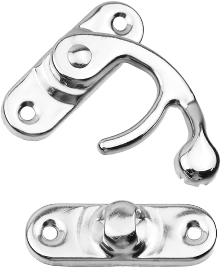 Sscon 20Pcs Silver Vintage Lock Clasp Right Latch Antique Swing Clasp Latch for Jewelry Box (43mm x 37mm) - Image 5